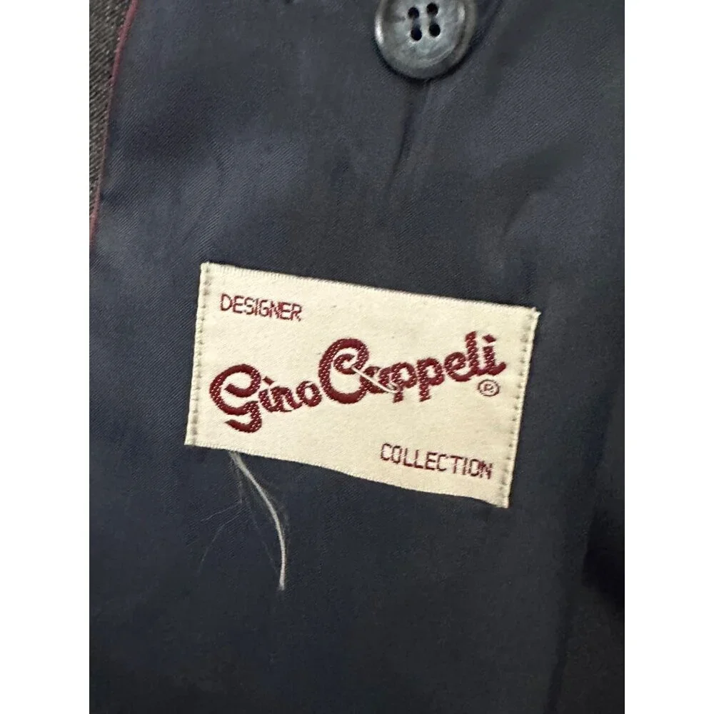Men’s Suit Polyester Wool  Designers Gino Cappeli Suit Grey  Sku 2687